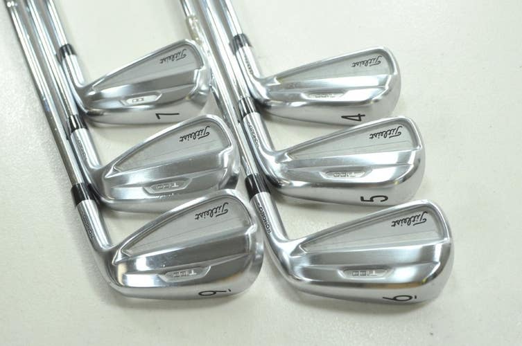 Titleist T100 2021 4-9 Iron Set (NO PW) Stiff Flex Right AMT S300 Steel # 210045