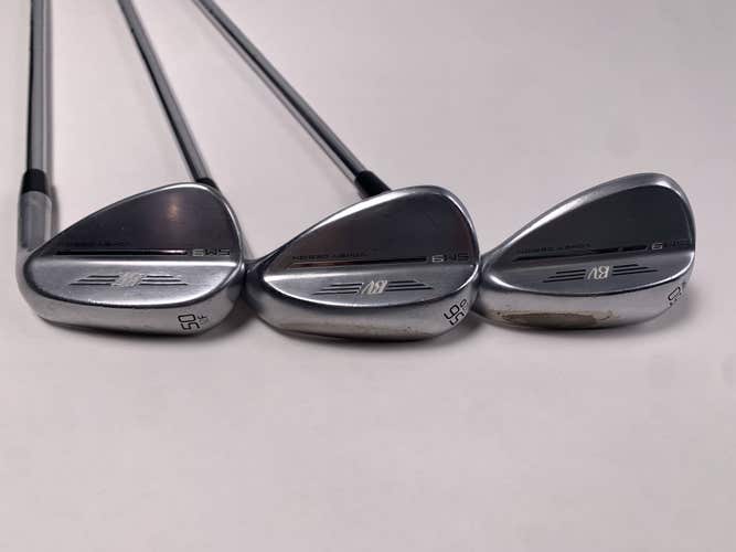 Titleist Vokey SM9 Tour Chrome Wedge Set 50* 12 | 56* 12 | 60* 8 Wedge Mens RH