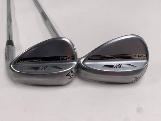 Titleist Vokey SM10 Tour Chrome Wedge Set 54* 8 58* 10 Vokey Wedge Steel Mens RH
