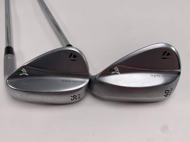 TaylorMade Milled Grind 4 Chrome Wedge Set 56* 12 60* 7 115g Wedge Steel Mens RH
