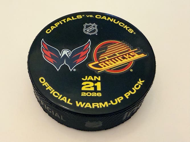 Washington Capitals Ovechkin Vs Vancouver Canucks Game Warm Up Puck Jan 21 2026