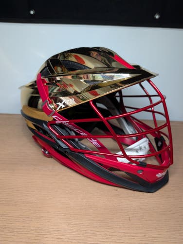 Chrome Gold/Red Cascade XRS Pro Helmet (Used)