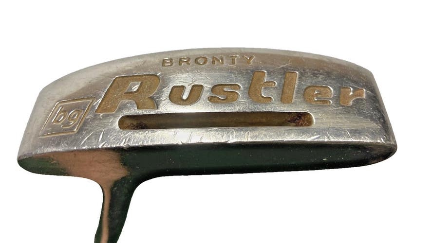 Bronty Golf Rustler Blade Putter RH Fluted Steel 35.5" Vintage Pro Only Grip
