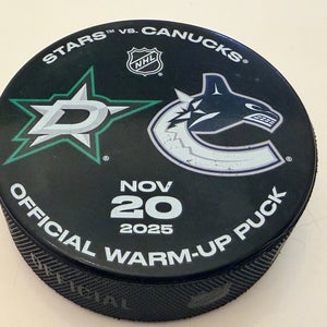 Dallas Stars Vs Vancouver Canucks Game Warm Up Puck Nov 20 2025