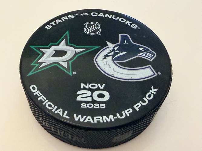 Dallas Stars Vs Vancouver Canucks Game Warm Up Puck Nov 20 2025