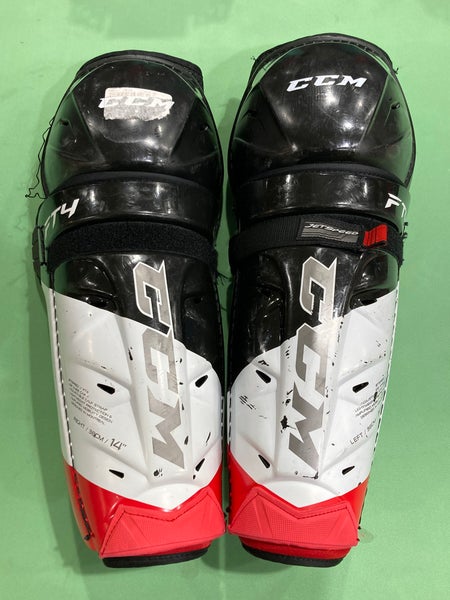 Used Senior CCM JetSpeed FT4 Shin Pads 14"