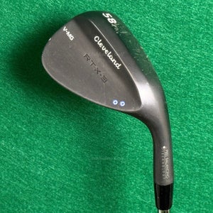 Cleveland RTX-3 V-MG Black 58-9 58 Lob Wedge Dynamic Gold Steel Wedge Flex