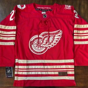 Detroit Red Wings Lucas Raymond #23 100 Year Centennial Jersey Adult Small (46)