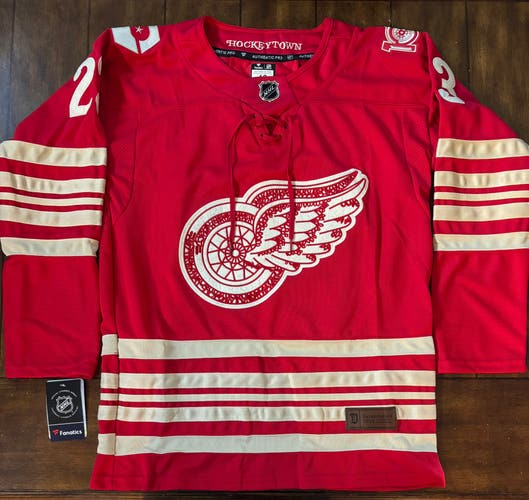 Detroit Red Wings Lucas Raymond #23 100 Year Centennial Jersey Adult Small (46)