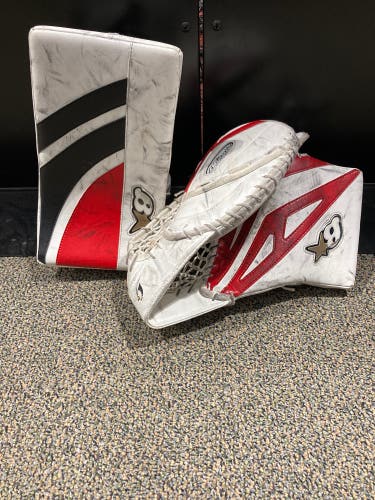 Used Junior Brian's G-Netik 8.0 Regular Goalie Glove & Blocker