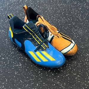 Used Adidas ADIZERO Adult FB Cleats Royal Blue Senior 9 11849-S000036165