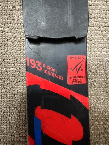 Men's 2021 Rossignol Hero FIS GS Pro 193 cm Racing Skis Without Bindings (Used)