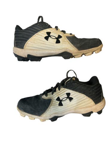 Used Under Armour BB/SB Cleats Black And White Senior 6.5 11873-S000207355