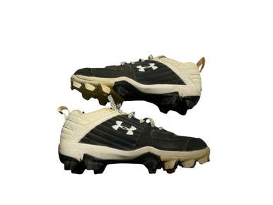 Used Under Armour BB/SB Cleats Black And White Youth 13.0 11873-S000221796