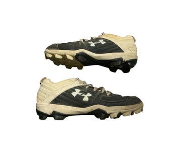 Used Under Armour LEADOFF BB/SB Cleats Black And White Junior 04.5 11873-S000210084