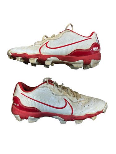 Used Nike DIAMOND BB/SB Cleats Red And White Senior 8 11873-S000221677