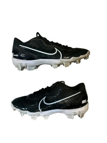 Used Nike DIAMOND BB/SB Cleats Black And White Senior 6.5 11873-S000230169