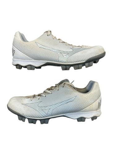 Used Mizuno BB/SB Cleats White Senior 9 11873-S000220376