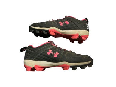 Used Under Armour BB/SB Cleats Black And Pink Junior 03 11873-S000221394