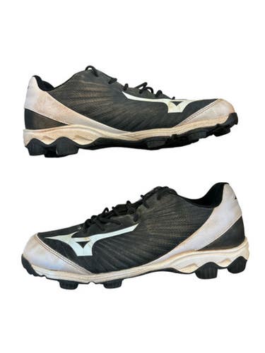 Used Mizuno BB/SB Cleats Black And White Senior 9.5 11873-S000224725
