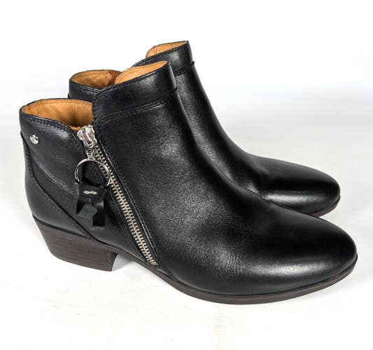 Pikolinos Daroca Zip Black Leather Booties Boot Women's Size: 40 / 9