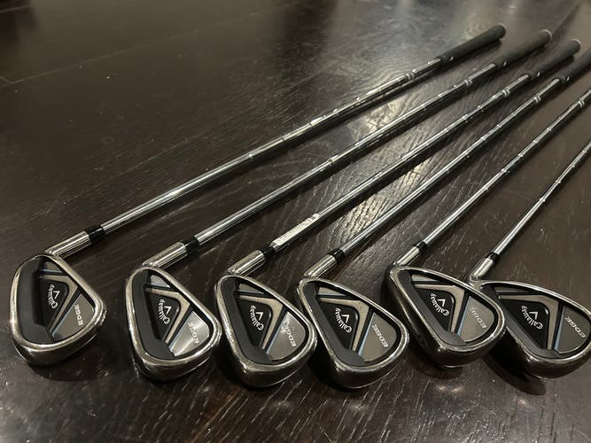 Men's 2024 Callaway Edge Right Handed Iron Set Regular Flex (6 Clubs) #6 - #9, PW, SW Steel Shaft (U