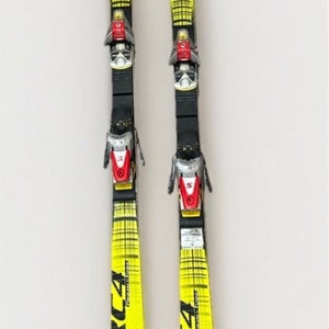 Unisex Fischer RC4 WC GS 188 cm Racing Skis With Bindings (Used)