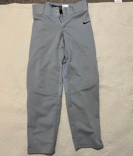 Gray Unisex Medium Youth Nike Game Pants (Used)