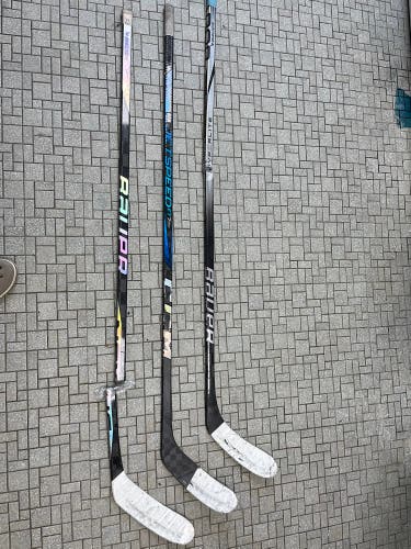 3 Custom broken sticks left hand 77 flex