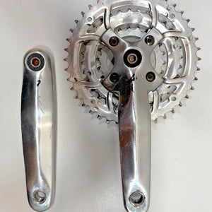 Vintage Specialized 170mm 42/32/22 Forged Aluminum Triple Crankset Steel Rings