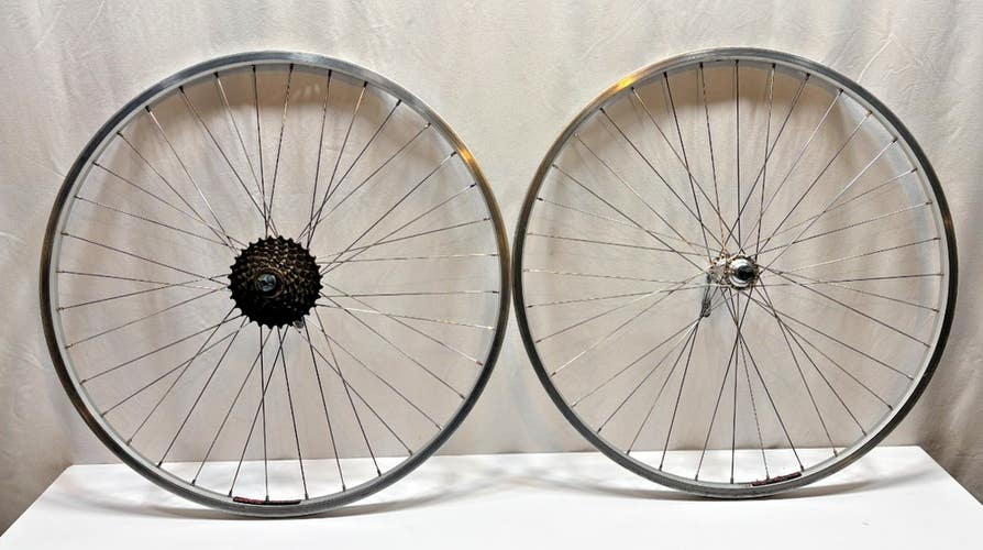 Vintage Sun Rims AT-18 7-Spd Aluminum 26" QR Mtn Bike Wheelset Shimano RM40 Hubs