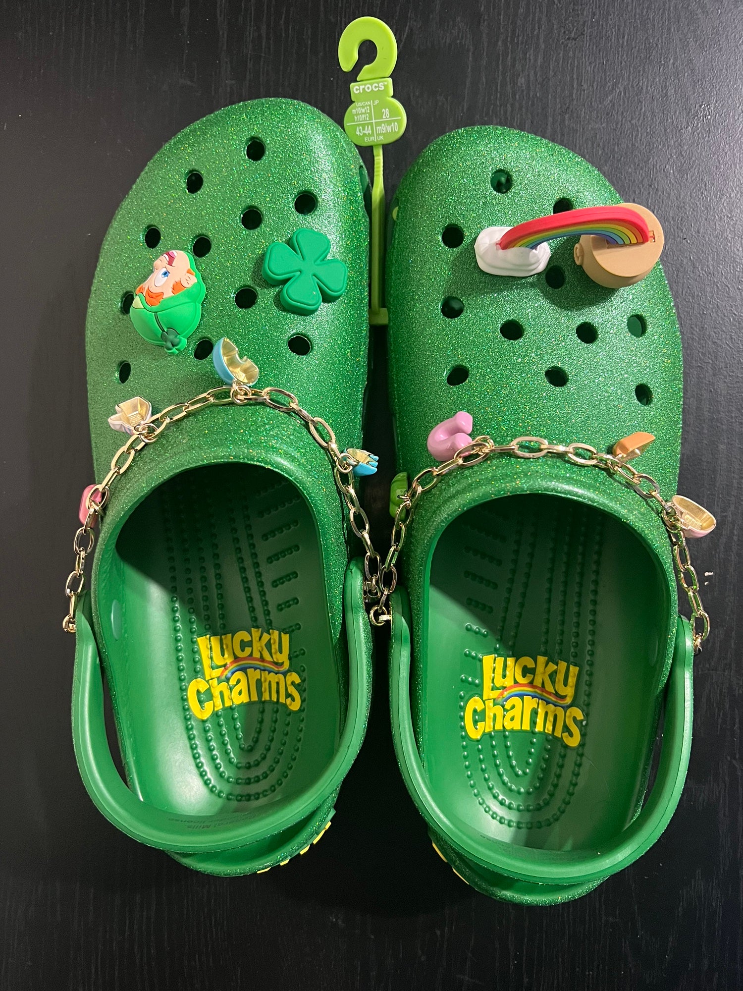 green lucky charm shoes