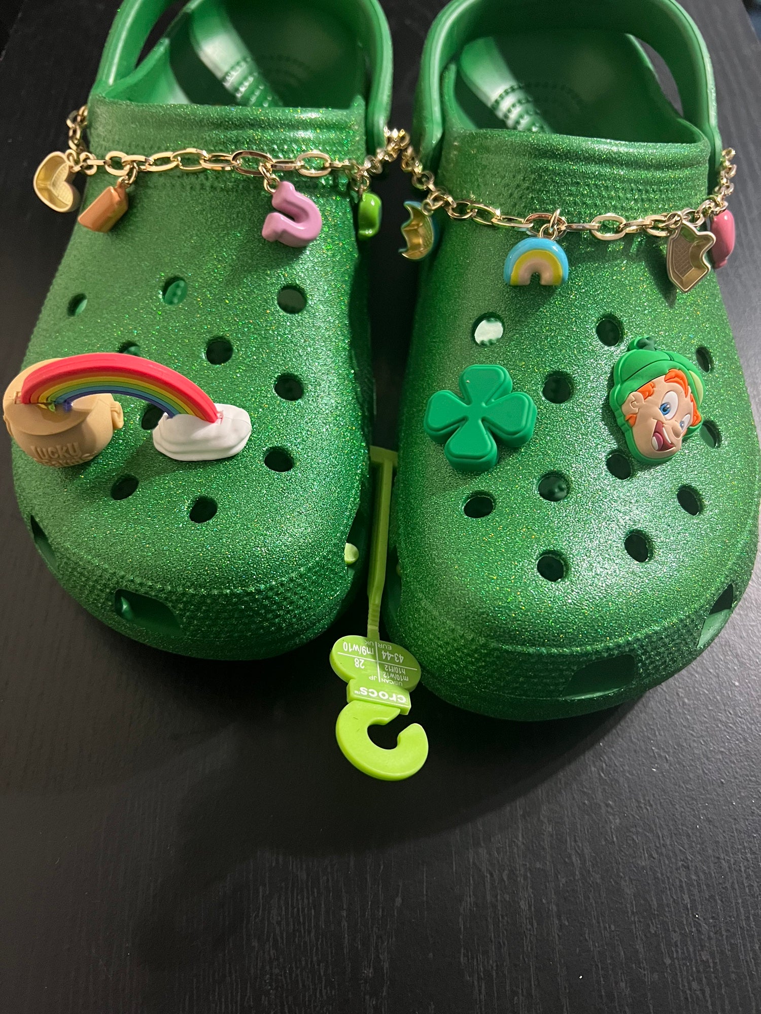green lucky charm shoes
