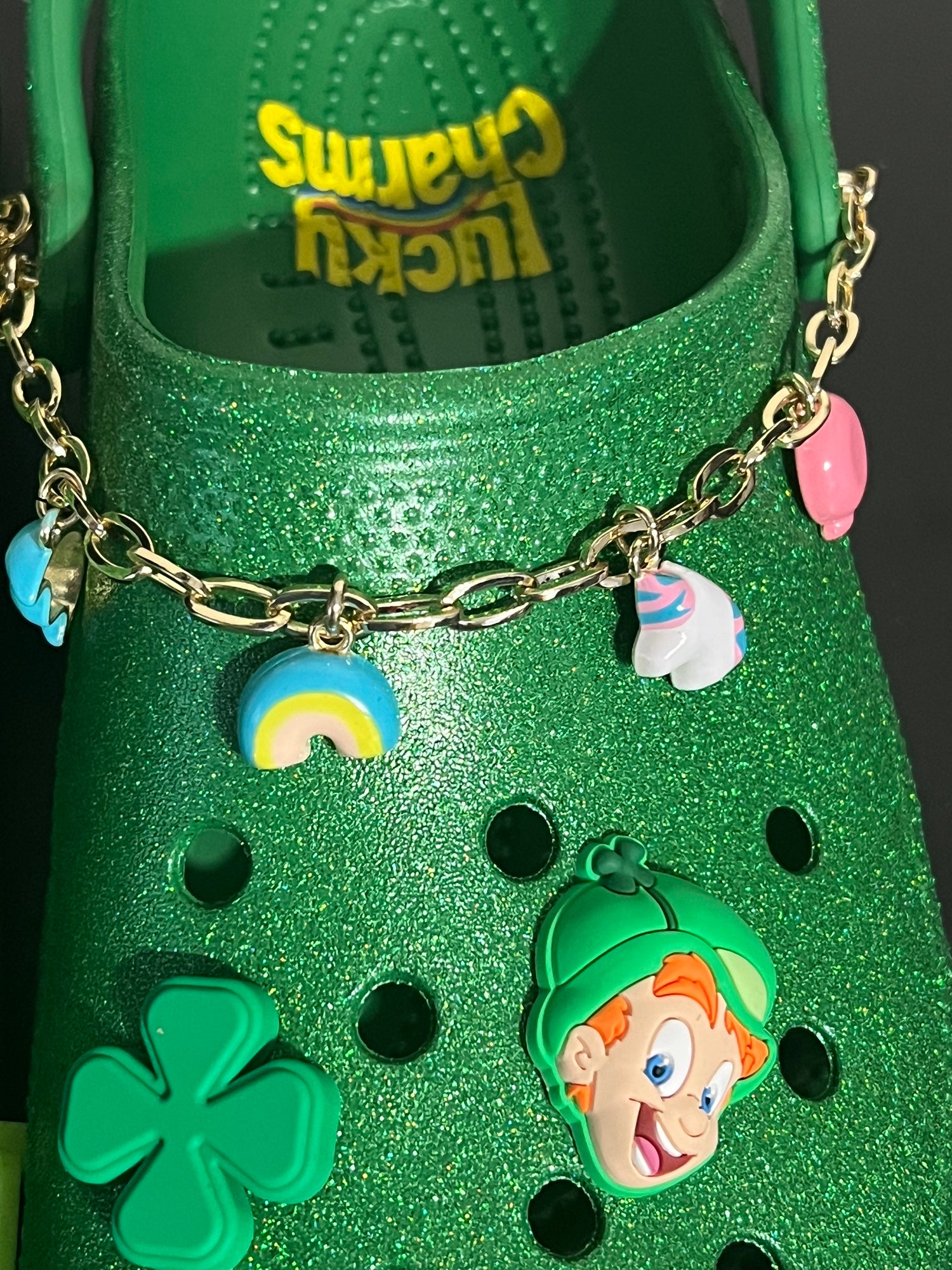 green lucky charm shoes