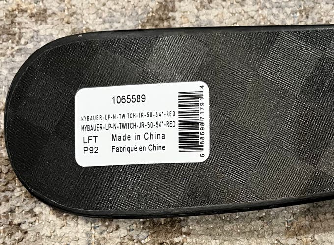 Junior Bauer Twitch Left Hand Hockey Stick P92 50 Flex (New)