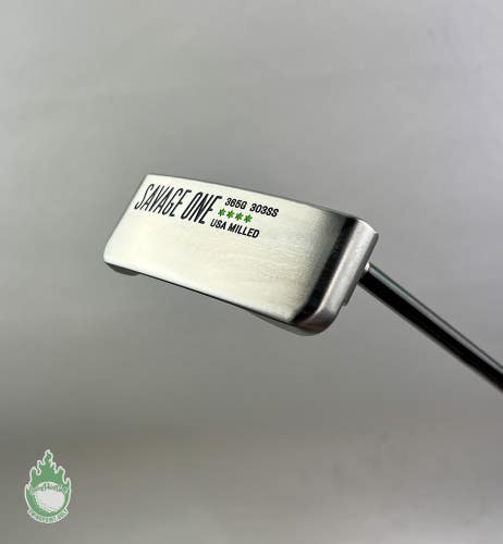 Used RH Swag Savage One 365g 303SS 35" USA Milled Putter Steel Golf Club