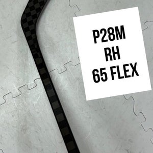 Senior(1x)Right P28M 65 Flex 63” ProBlackStock™ Unbranded Blackouts Pro Stock Hockey Sticks
