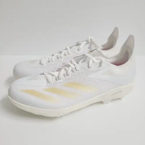 Adidas Adizero Electric+ TPU Baseball Cleats IF3265 Size 13 White Gold