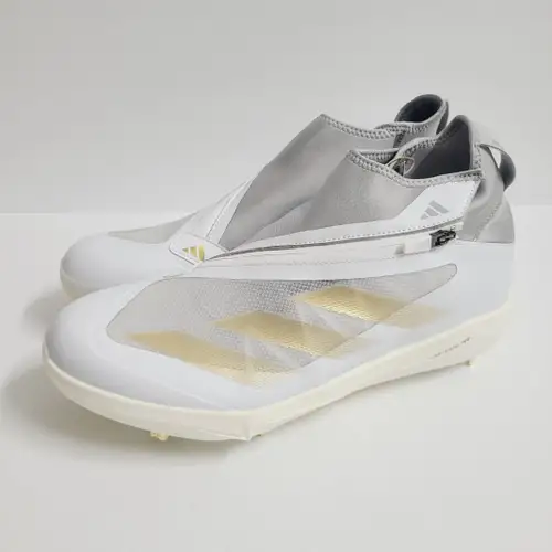 Adidas Adizero Impact+ BSB Baseball Cleats IF8483 Size 11.5 White Gray