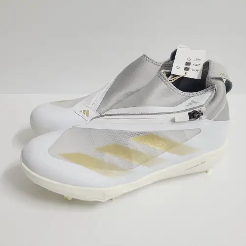 Adidas Adizero Impact+ BSB Baseball Cleats IF8483 Size 7.5 White Gray