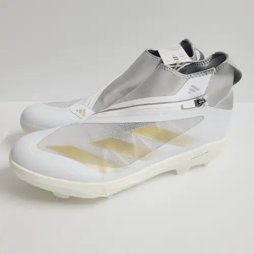 Adidas Adizero Impact+ TPU Baseball Cleats IF8493 Size 12.5 White Gold