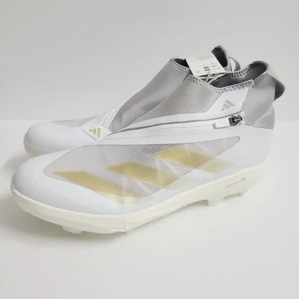 NEW Adidas Adizero Impact+ TPU Baseball Cleats IF8493 Size 12.5 White Gold adidas Men main image 4