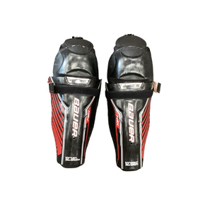 Used Bauer NSX Junior Shin Guards Black And Red 10" 11613-S000175954