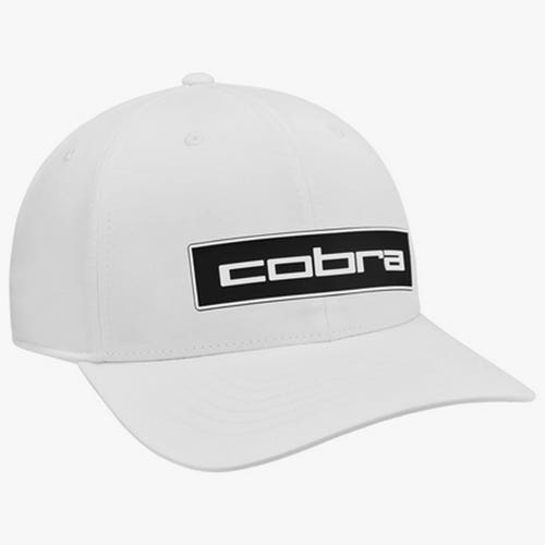 NEW 2026 Cobra Tour Tech White/Black Adjustable Snapback Golf Hat/Cap