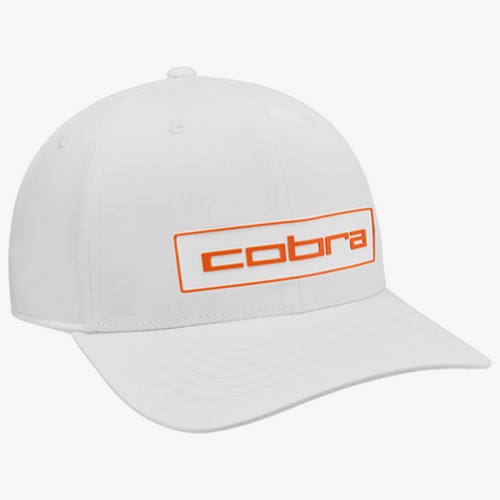 NEW 2026 Cobra Tour Tech White/Orange Adjustable Snapback Golf Hat/Cap