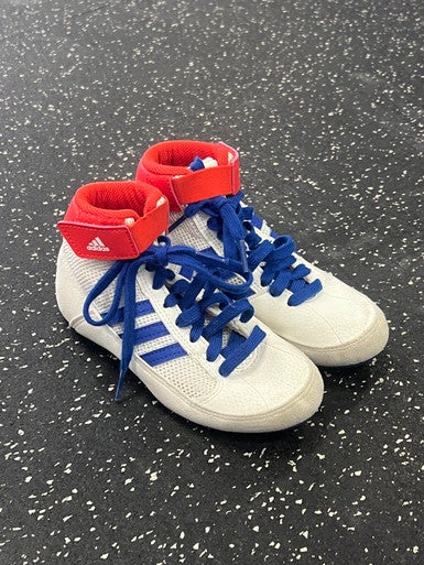 adidas red white and blue wrestling shoes