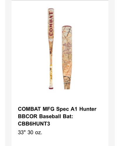 2026 Combat MFG Spec A1 Alloy BBCOR Certified Bat (-3) 30 oz 33" (New)
