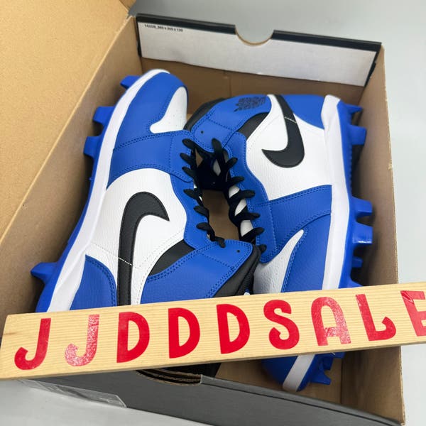 Air Jordan 1 Retro High MCS Game Royal Baseball Cleats AV5354-411 Men\'s Size 9 s-l400.jpg main image 3