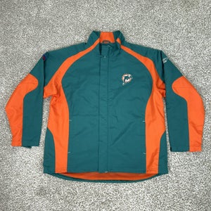 Miami Dolphins Jacket Mens XL NFL Football Reebok On Field Coach Team Issued