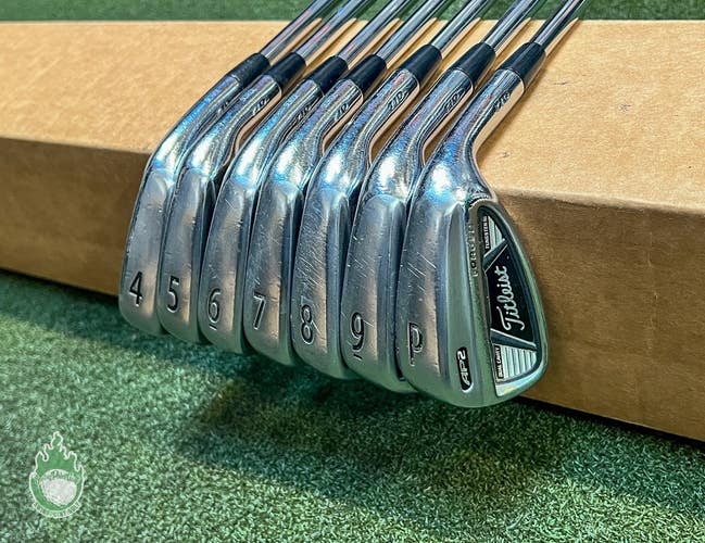 Used RH Titleist AP2 710 Forged Irons 4-PW DG X100 X-Stiff Flex Steel Golf Set